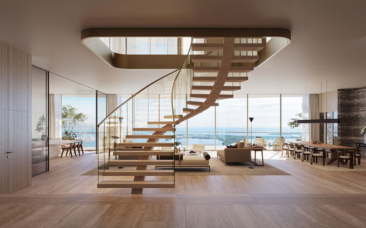 The Residences at 1428 Brickell architectural rendering