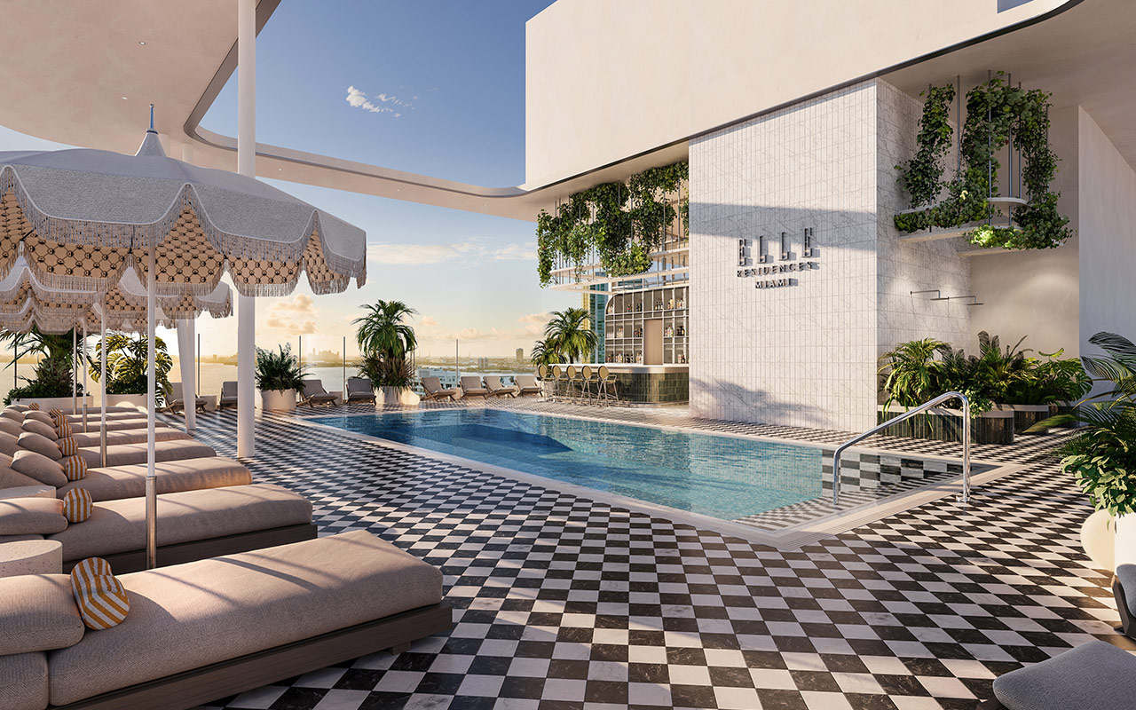 ELLE Residences Miami — Edgewater rendering